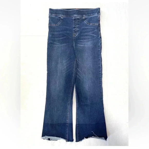 SPANX Denim - Spanx Cropped Flare High Waisted Blue Pull On Jeans S 20231R